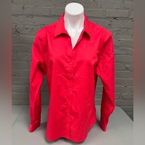 Red House Ladies Red Button-Up Shirt